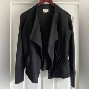 Black Caslon Drape Front Knit Blazer size large